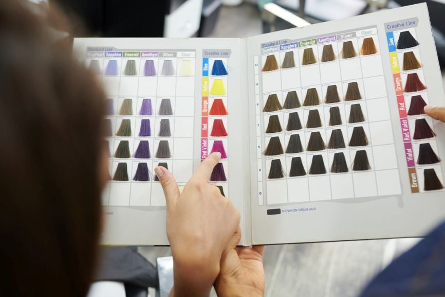 italian salon color charts support precise shade selection