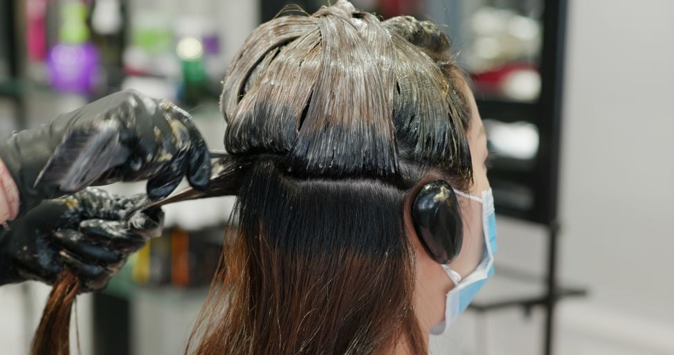 precise root application corrects patchy grey hair color