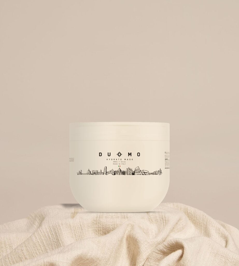 Duomo Hydrate Mask 300 ML on natural linen cloth